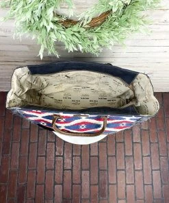 Sixtease Red & Blue Aztec Weekender Bag Handbags & Wallets