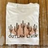 Thelattimoreclaim Featured Graphic Tees White Outlaw Livin' Tee