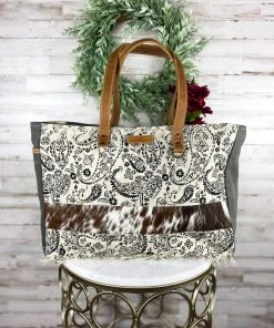 Sixtease Paisley Cowhide Weekender Handbag Handbags & Wallets
