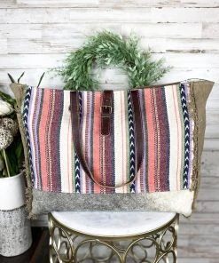 Myra Pastel Hues Aztec Weekender Bag Weekender Bags