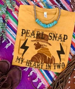 Thelattimoreclaim Mustard Pearl Snap Tee Featured Graphic Tees