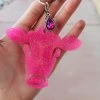The Cinchy Cowgirl Pink Cow Head Keychain