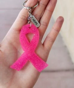 The Cinchy Cowgirl Pink Ribbon Hope Keychain