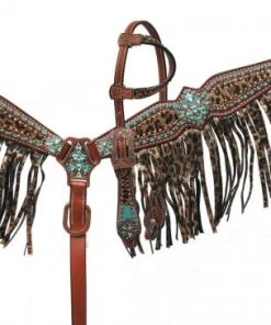 Shiloh PONY Leopard Fringe Headstall Set Headstall Sets