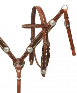 Shiloh PONY Silver Concho Headstall Set