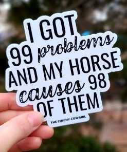 The Cinchy Cowgirl Problems Horse Sticker