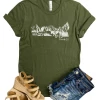 The Cinchy Cowgirl Army Green Proverbs 3:5 Short Sleeve Graphic Tee Clothing