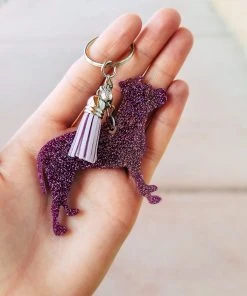 The Cinchy Cowgirl Purple Pitbull Keychain Accessories, Gifts & More