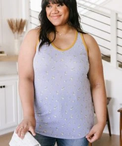 Ave Shops Roka Tank In Blue Clothing