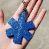 The Cinchy Cowgirl Royal Blue First Responder Brave Keychain