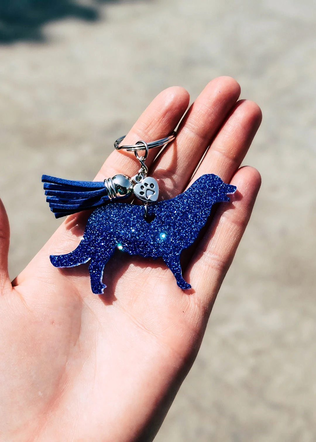 The Cinchy Cowgirl Royal Blue Retriever Keychain Resin Keychains 3 The Cinchy Cowgirl Royal Blue Retriever Keychain Resin Keychains