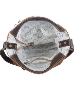 Myra Brown & White Splashes Cowhide Handbag – MEGA SALE – Stylish & Durable -The Cinchy Cowgirl Store s 4685 6 1080x