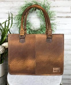 American Darling Sunflower Tooled Cowhide Handbag