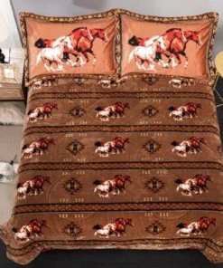 Shiloh QUEEN Size Borrego Running Horse Comforter Set Accessories, Gifts & More