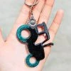 The Cinchy Cowgirl Accessories, Gifts & More Teal & Black Tractor Keychain