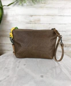 Myra Teal Tooled Handbag & Wristlet/Pouch