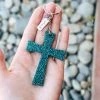Teal Grace Cross Keychain - Cowgirl Accessories & Unique Gift Idea | The Cinchy 2 The Cinchy Cowgirl Accessories, Gifts & More Teal Grace Cross Keychain