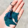 Cinchy Cowgirl Teal Horse Resin Keychain - Unique Handmade Accessory 2 The Cinchy Cowgirl Teal Horse Keychain Resin Keychains
