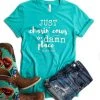 The Cinchy Cowgirl Teal 'Just Chasin' Cows' Short Sleeve Graphic Tee - Casual & Stylish 1 The Cinchy Cowgirl Clothing Teal Just Chasin' Cows Short Sleeve Graphic Tee