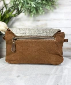 Myra Timely Pattern & Cowhide Crossbody Handbag Handbags & Wallets