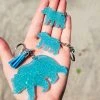 The Cinchy Cowgirl Resin Keychains Turquoise Mama Bear & 2 Minis (Set Of 3) Keychain