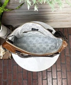 Myra Concealed Carry Turquoise Embossed Aztec Handbag