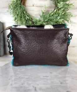 Myra Turquoise Cowhide Envelope Fringe Crossbody Handbag | Stylish & Durable 15 Myra Handbags & Wallets Turquoise Cowhide Envelope Fringe Handbag