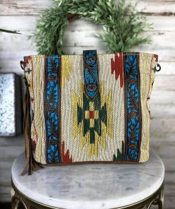 Myra Vintage Southwestern Rug Tooled Crossbody Handbag - Stylish Tote Bag for Women 8 Myra Vintage Southwestern Rug Tooled Handbag Handbags & Wallets