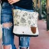 Myra Vintage Floral Cowhide Crossbody Handbag Handbags & Wallets