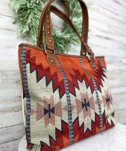 Montana West Warm Aztec Canvas Tote Handbag Handbags & Wallets