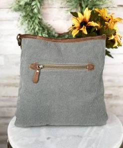 Myra Handbags & Wallets Warm Aztec Leather Pocket Crossbody Handbag