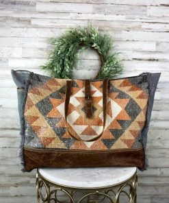 Myra Multi-Colored Rug Weekender Handbag