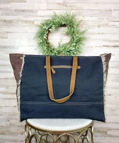 Myra Handbags & Wallets Floral Cowhide Weekender Handbag