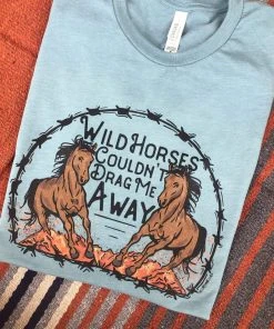 Thelattimoreclaim Blue Lagoon Wild Horses Graphic Tee Featured Graphic Tees