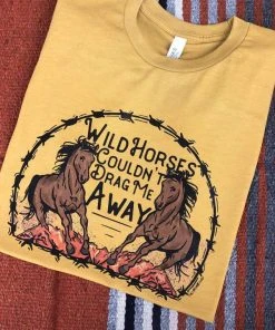 Thelattimoreclaim Mustard Wild Horses Graphic Tee Featured Graphic Tees