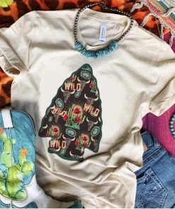 Thelattimoreclaim Cream Cactus Arrowhead Short Sleeve Tee Featured Graphic Tees