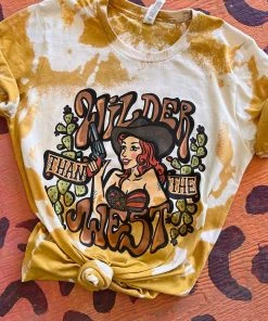 Thelattimoreclaim Featured Graphic Tees Bleached Mustard Wilder Than The West Tee