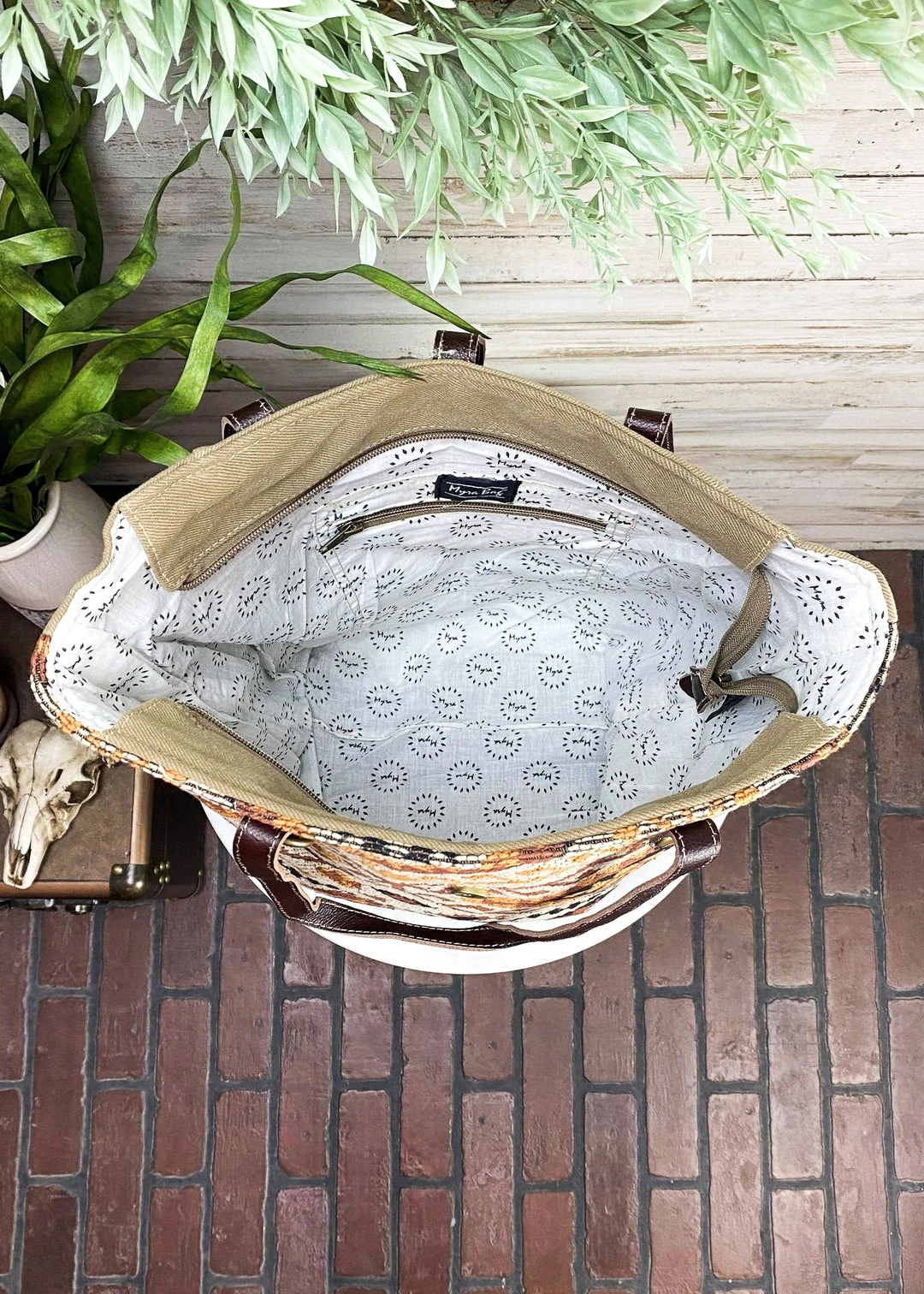 Myra Wild West Aztec Tote Handbag - Stylish Crossbody & Tote Bag for Women 7 Myra Wild West Aztec Tote Handbag Handbags & Wallets