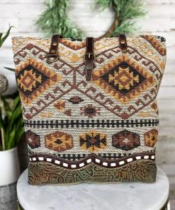 Myra Wild West Aztec Tote Handbag - Stylish Crossbody & Tote Bag for Women 8 Myra Wild West Aztec Tote Handbag Handbags & Wallets