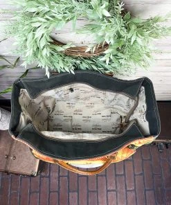 Sixtease Canary Yellow Aztec Weekender Handbag