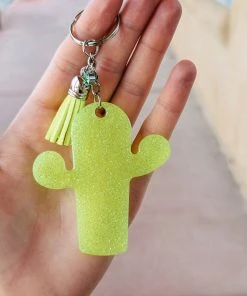 The Cinchy Cowgirl Accessories, Gifts & More Yellow Cactus Keychain